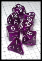 Dice : Dice - Dice Sets - Roll 4 Intitative Purple Clear and White - Gen Con Aug 2016